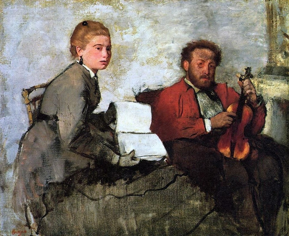 Edgar Degas A Violinist and Young Woman Wall Decal