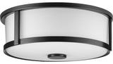 Gilliam Collection 12--5/8" Two-Light Matte Black New Traditional Flush Mount