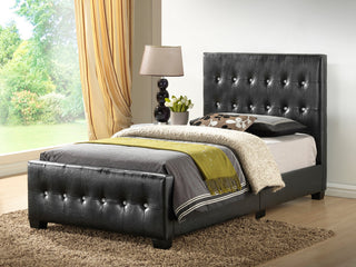 Diamond Twin Panel Beds, Black