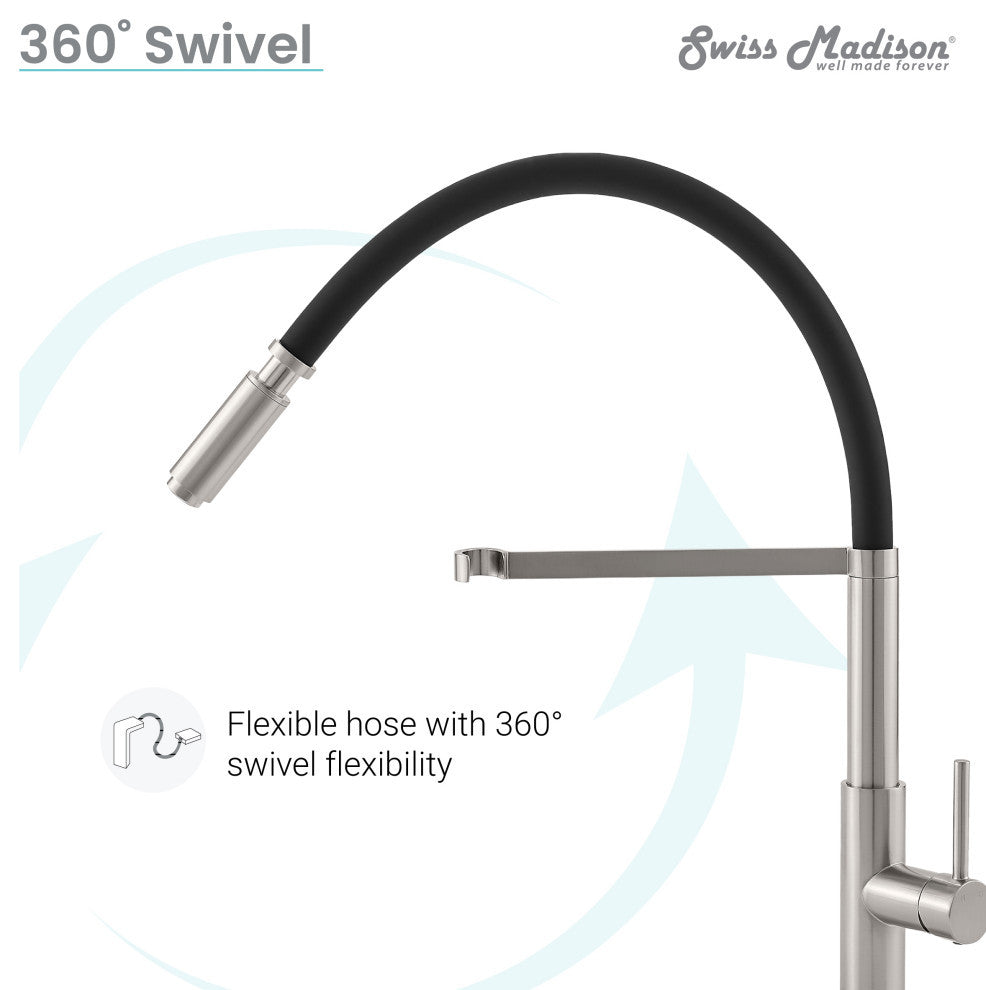 Troyes Single Handle, Pull-Down Kitchen Faucet, Brushed Nickel