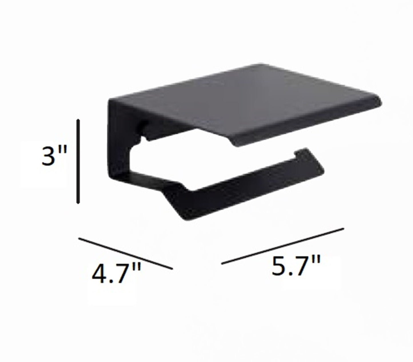 Slim Toilet Paper Holder With Lid, Matte Blue