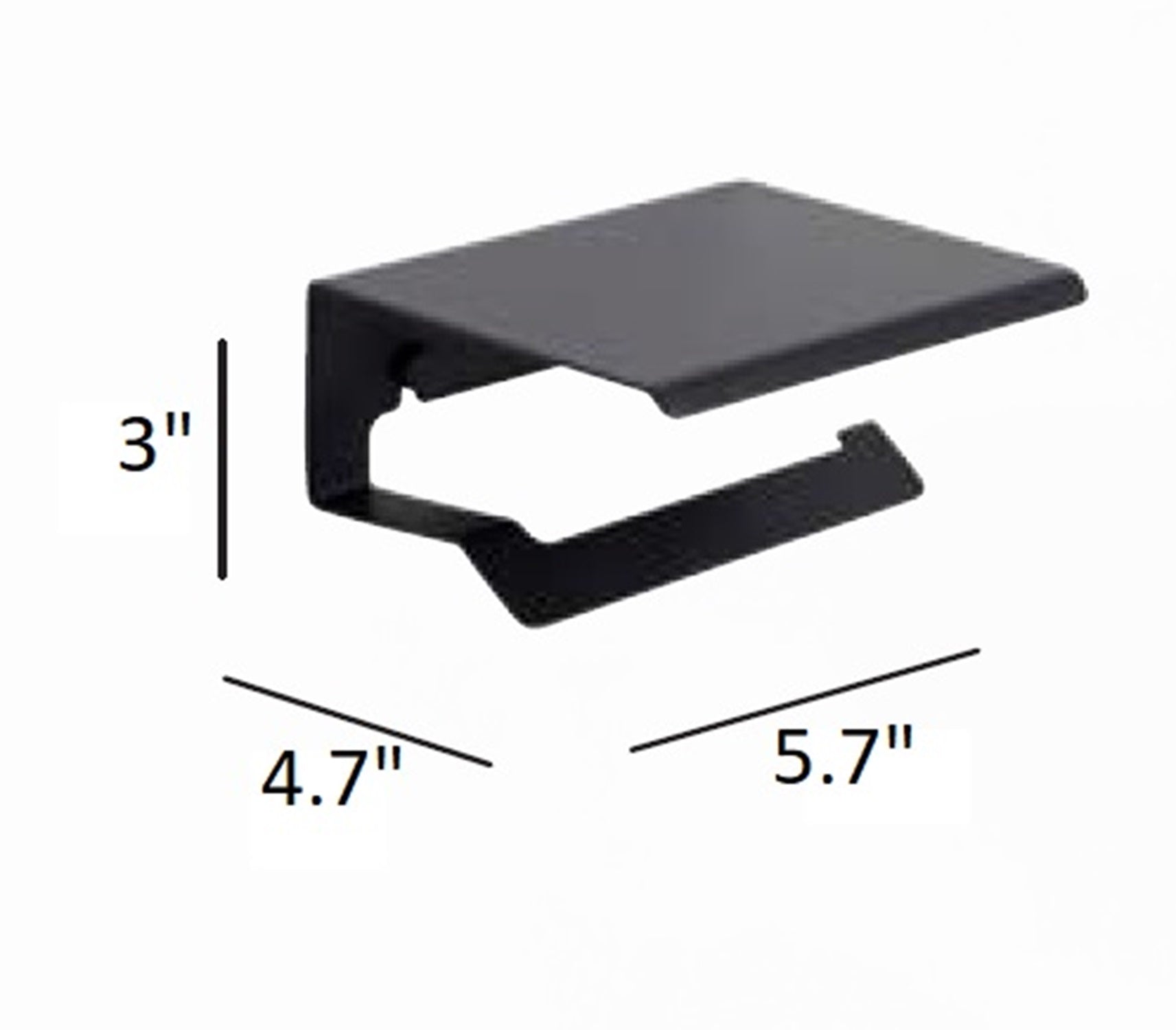 Slim Toilet Paper Holder With Lid, Matte Blue