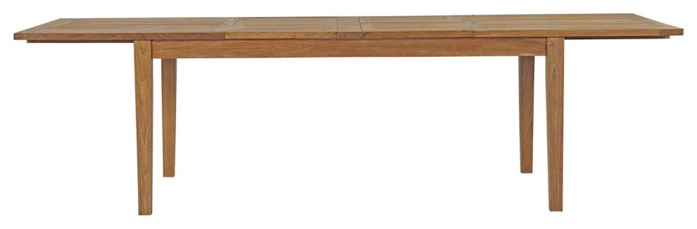 Natural Marina Extendable Outdoor Patio Teak Dining Table