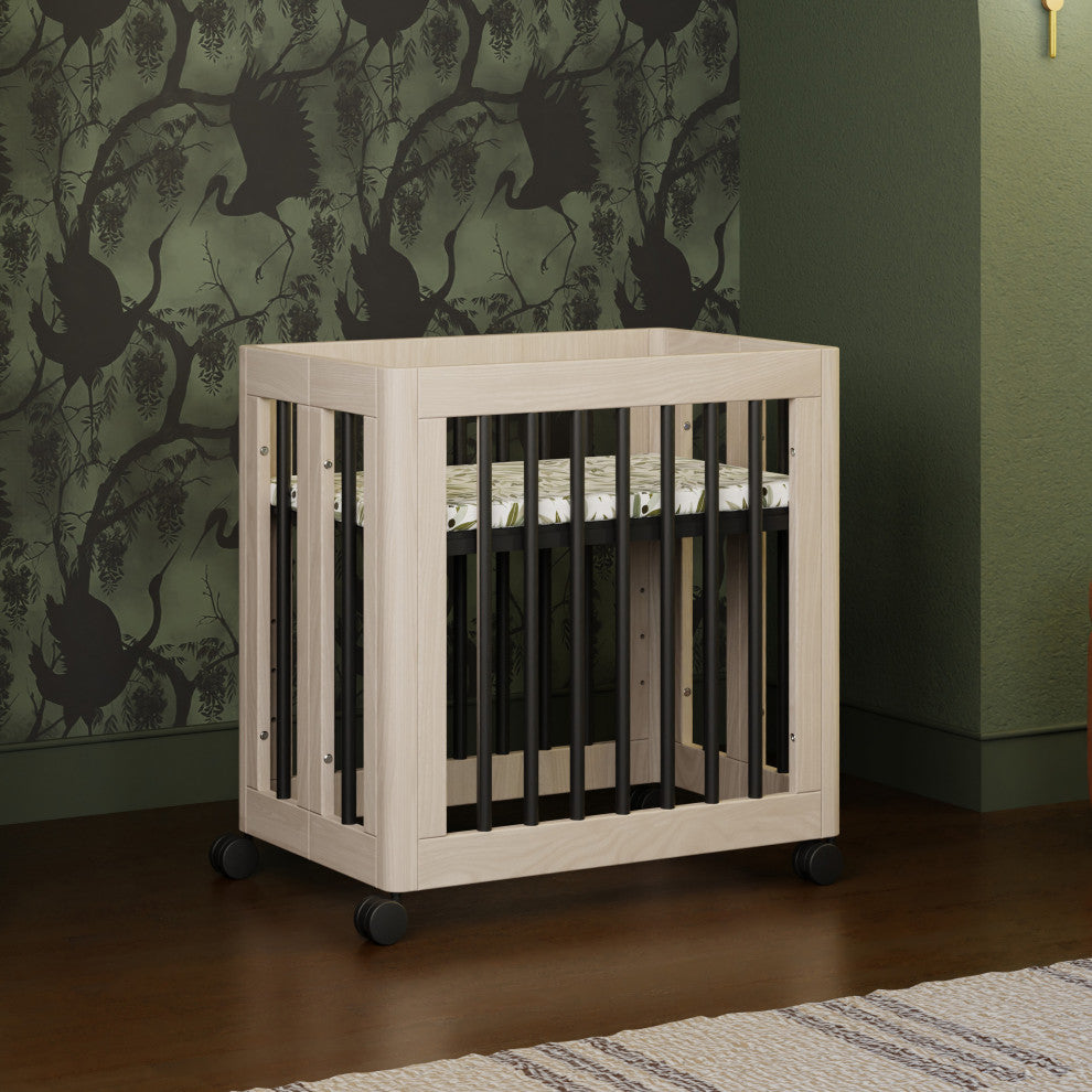 Yuzu 8-in-1 Convertible Crib With All-Stages Conversion Kits, Black
