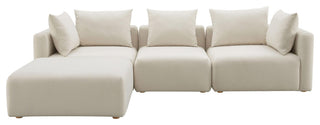 Hangover Cream Linen 4-Piece Modular Sectional - Cream