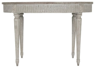 Martel Dining Table, Weathered Top, Distressed Gray Base