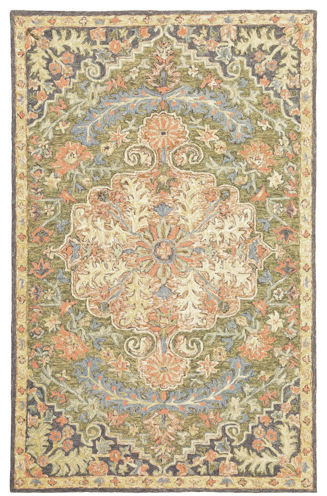 Oriental Weavers Alfresco Collection Blue/ Green Oriental Indoor Area Rug 8'X10'