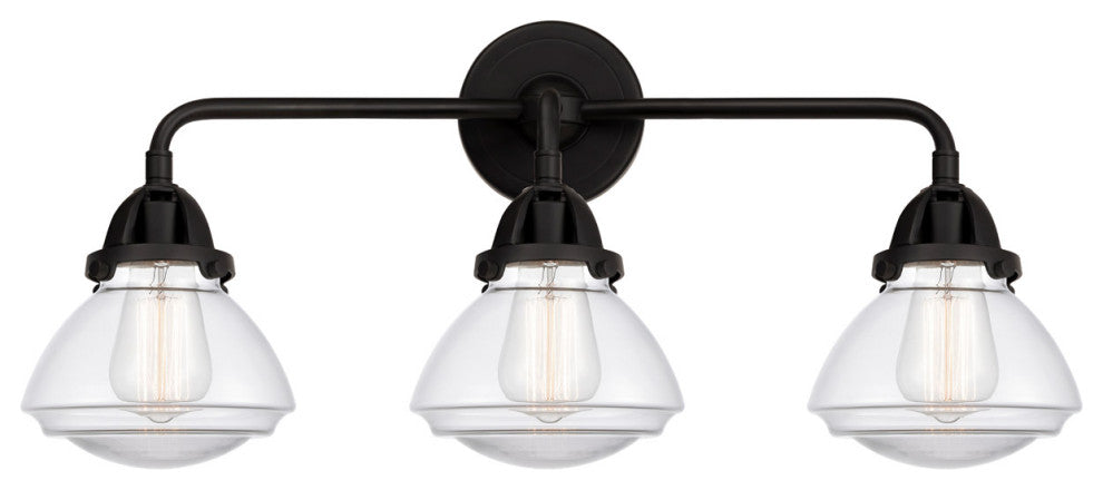 Innovations 288-3W-BK-G322 Olean 3 Light 2" Vanity Light, Matte Black