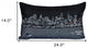 25" Black Philadelphia Nighttime Skyline Lumbar Decorative Pillow