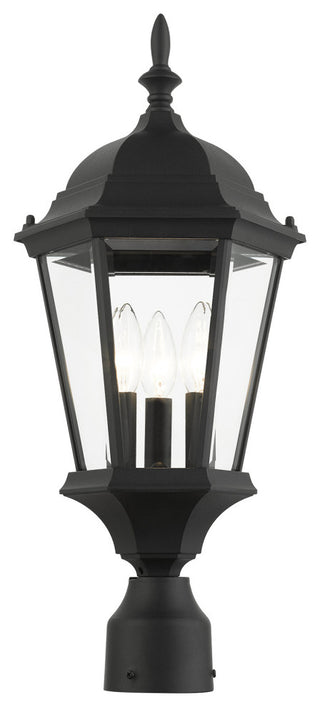 Textured Black Traditional, Historical, Outdoor Post Top Lantern