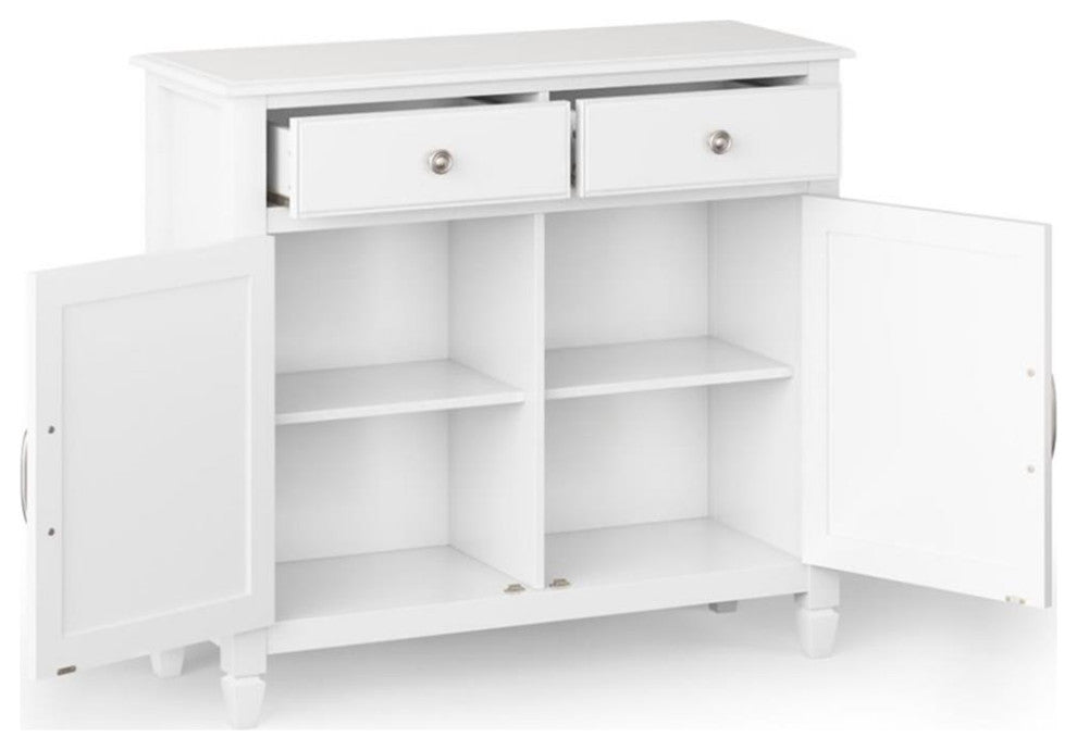 Connaught Solid Wood Entryway Storage Cabinet In White
