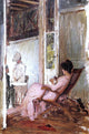John William Waterhouse The Loggia (sketch), 18"x27" Gallery Wrapped Canvas