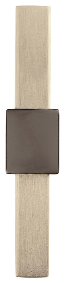 Mulino 2-3/8" Length Silver Champagne/Black Nickel Cabinet Knob