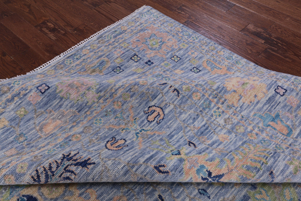 Turkish Oushak Handmade Wool Rug 9' 11" X 14' 2" - Q14963
