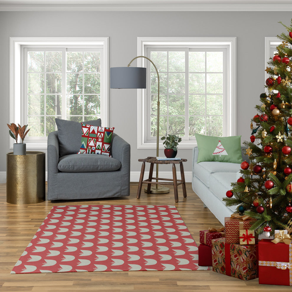Merry Susan Decorative Throw Pillow, Bright Red, 18"x18"