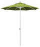 6ft. Matted White Aluminum Market Umbrella Push Button Tilt Macaw Sunbrella
