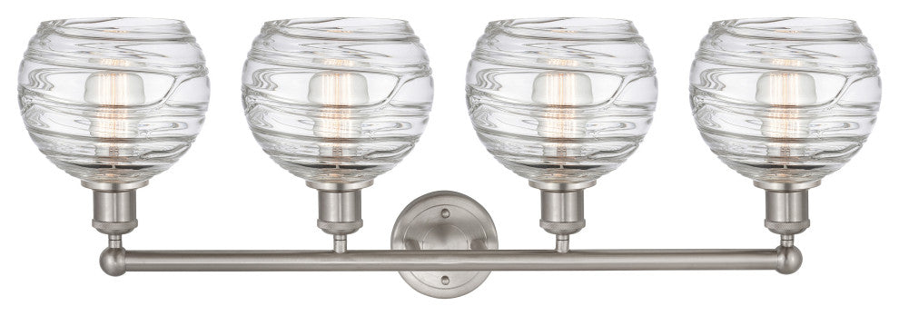 Athens Deco Swirl 4 35" Bath Vanity-Light Satin Nickel