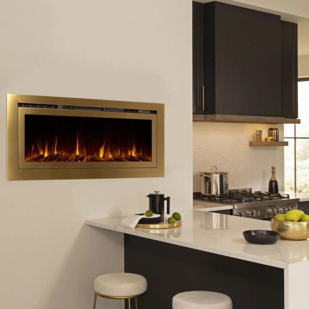 Touchstone Deluxe Gold 50" Built-In Smart Electric Fireplace