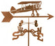 Bi Plane Weathervane With Roof Mount