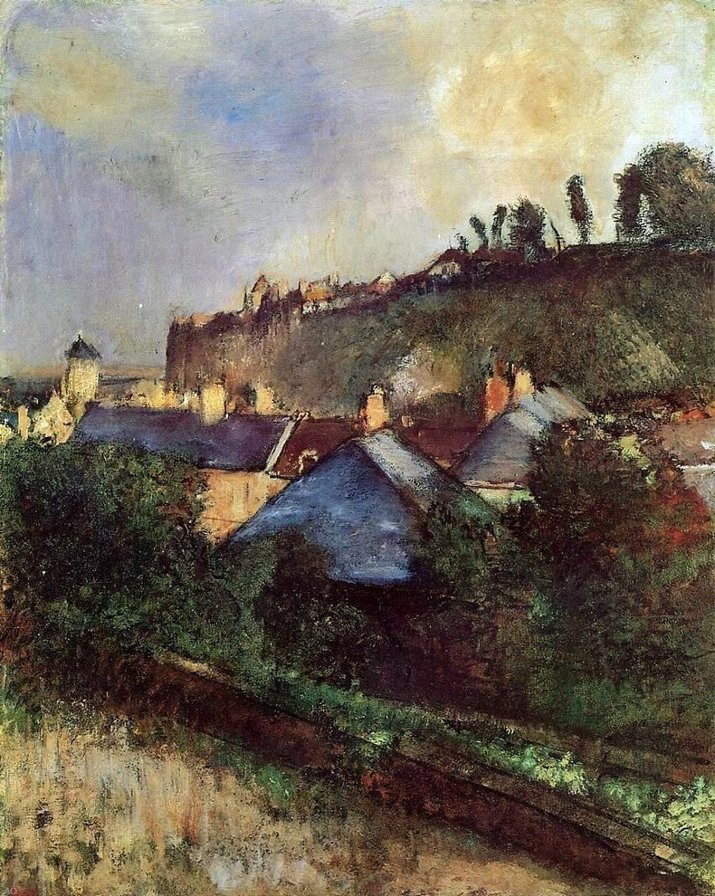Edgar Degas Houses at the Foot of a Cliff Wall Decal