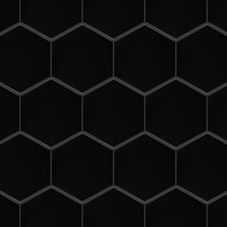 Metro Super 4" Hex Matte Black Porcelain Floor and Wall Tile