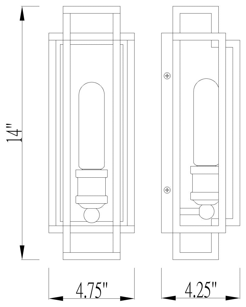 Zlite 454-1S-MB 1-Light Wall Sconce, Other