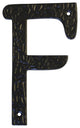 RCH Hardware Iron Vintage Classic House Letter, 6", Black, F