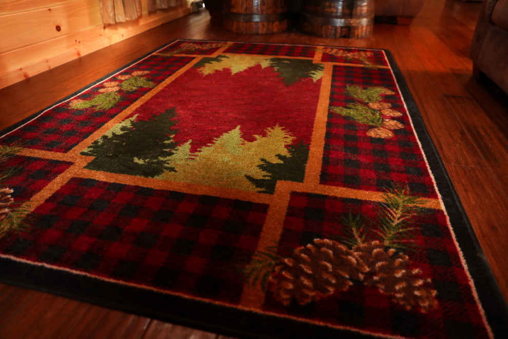 Plaid Woodsman, Red, 8' Round
