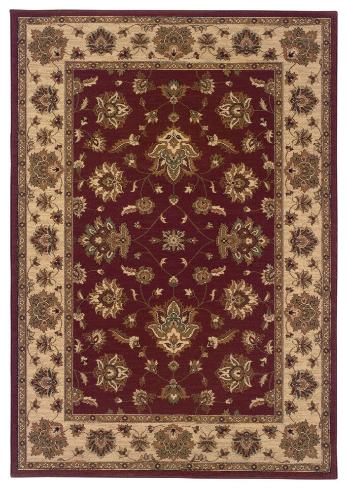 Oriental Weavers Ariana Collection Red/Ivory Floral Indoor Area Rug 12'X15'