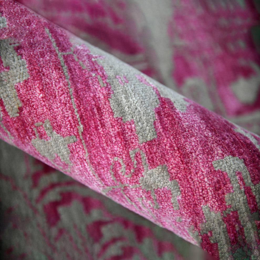 Dazzle Area Rug, Pink, 8' x 10', Medallion