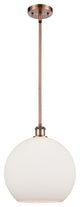 Innovations 516-1S-AC-G121-12-LED 1-Light Mini Pendant, Antique Copper