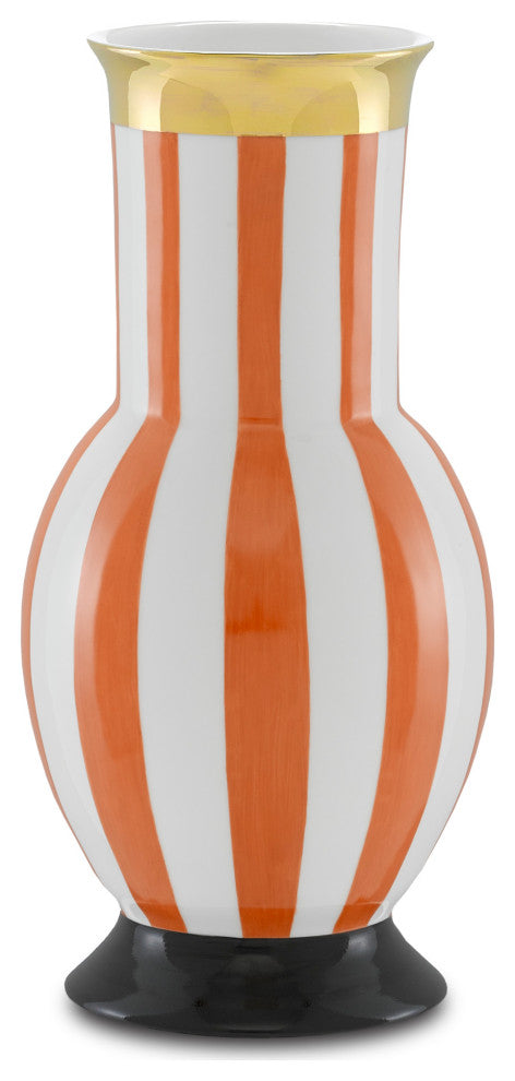 De Luca Coral Stripe Vase