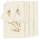Linum Home Textiles Spring Time Embellished, Cream, Embellished Towel, 8-Piece S