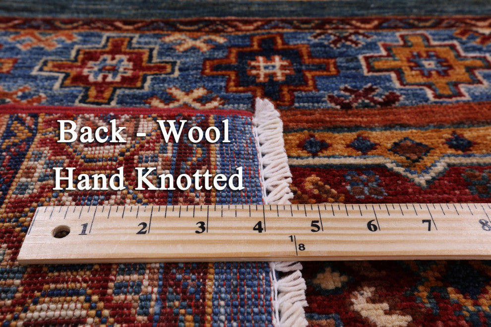 4' 7" X 6' 8" Super Kazak Khorjin Hand-Knotted Wool Rug Q5457