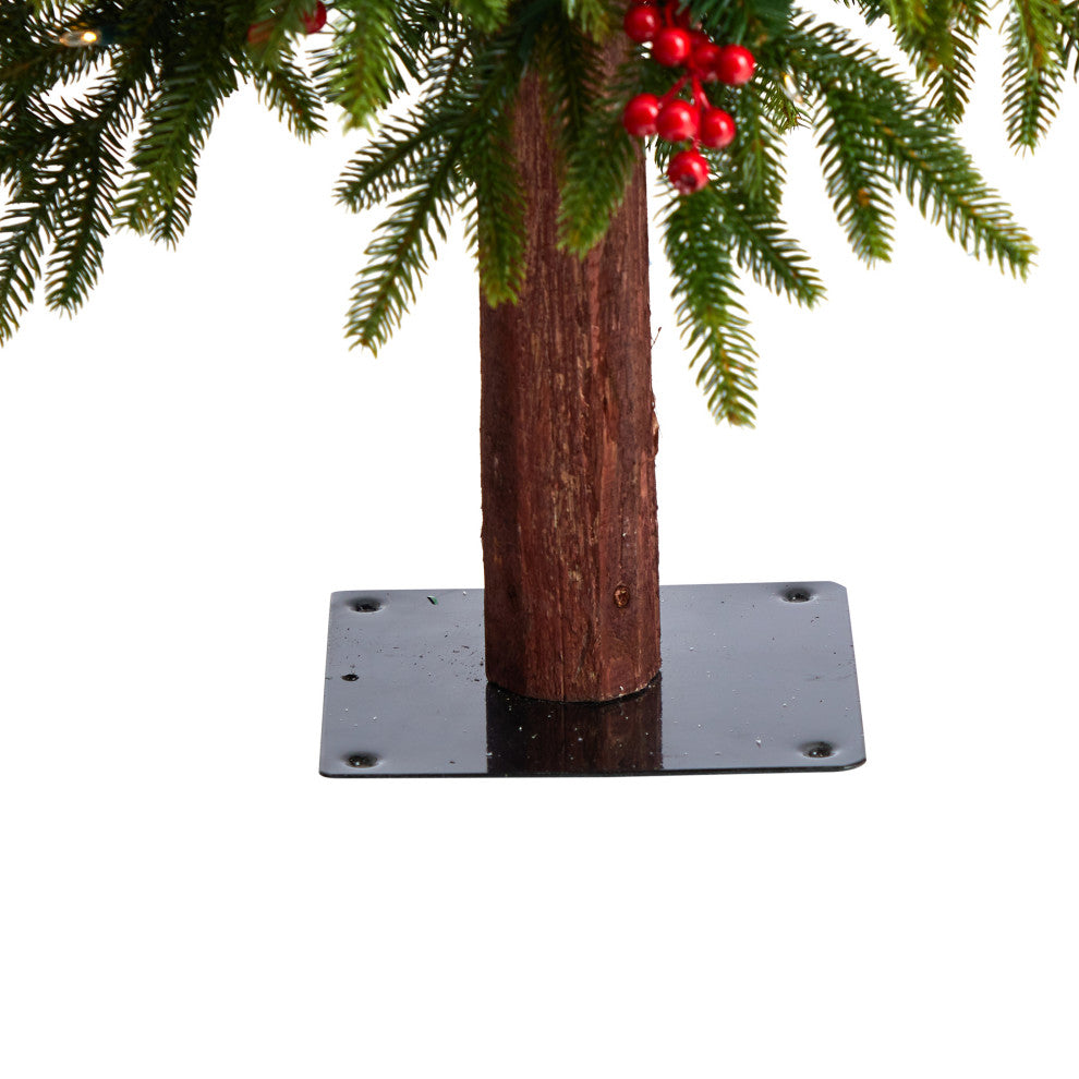 T3300 5 Victoria Fir Artificial Christmas Tree With 200 Multi-Color LED Lights