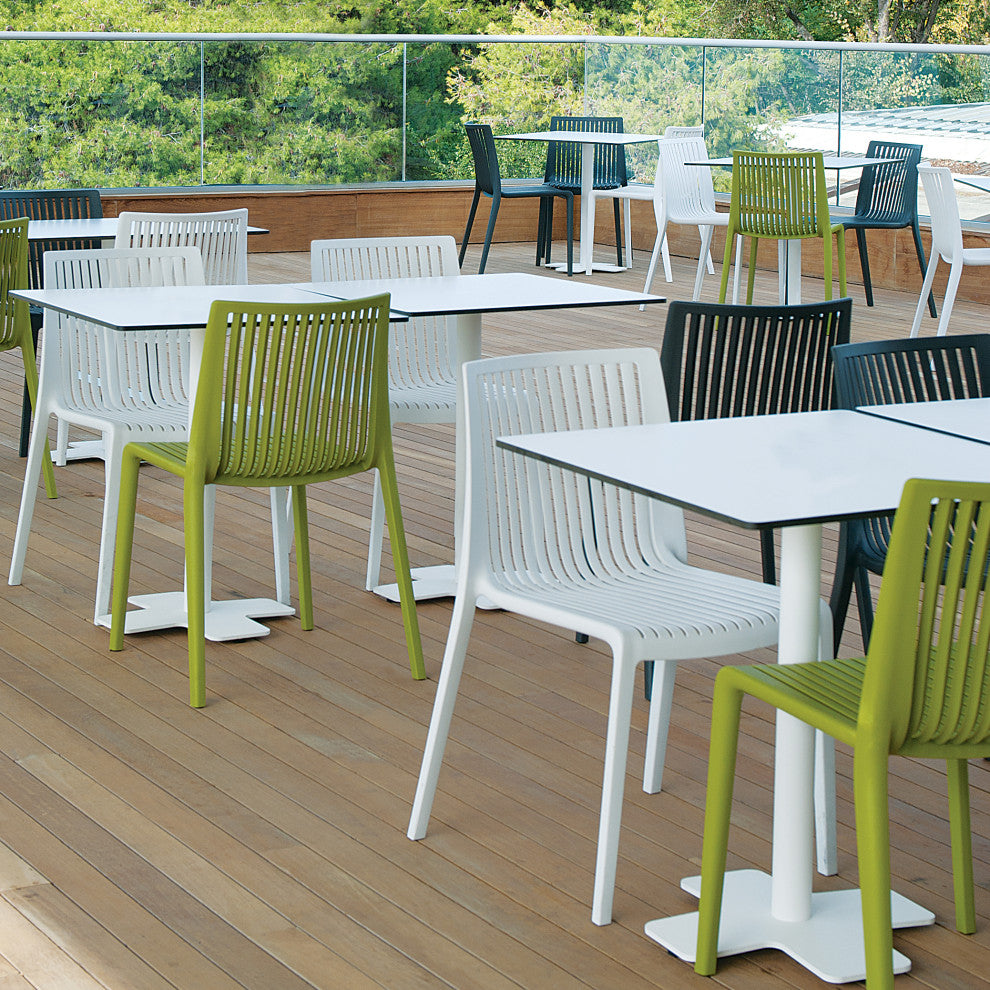Omax Decor Nox Stackable Patio Dining Chair, Set of 2, Green