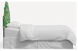 Red from Scalamandre King Geneva Headboard, Tropical Flora Green