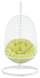 Modway Encounter Swing Outdoor Patio Fabric Lounge Chair, White