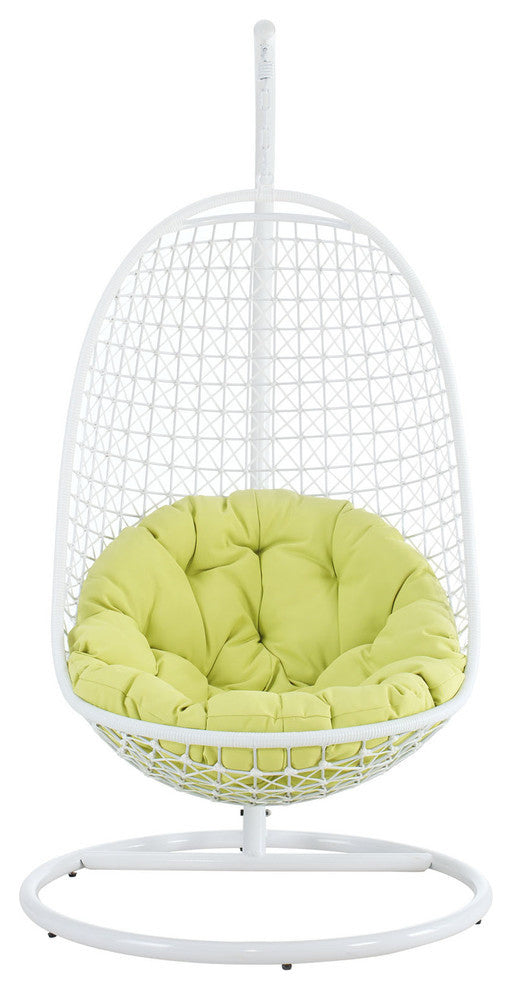 Modway Encounter Swing Outdoor Patio Fabric Lounge Chair, White