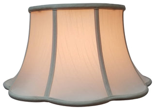 6-Way Out Scallop Bell Basic Lampshade, Beige, Beige, 9.5x15x8