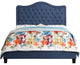 Aurora Queen Upholstered Panel Bed, Royal Navy, Twin