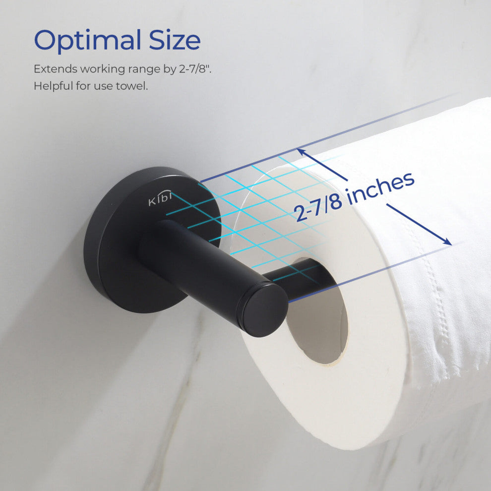 Circular Bathroom Tissue Holder KBA1402, Matte Black