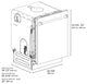 ZLINE 24" Tall Tub Dishwasher, Stainless Steel DWMTZ-304-24-CB