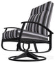 Belle Isle Cushion Deep Seat Outdoor Swivel Rocker, Sensory Granite/Black