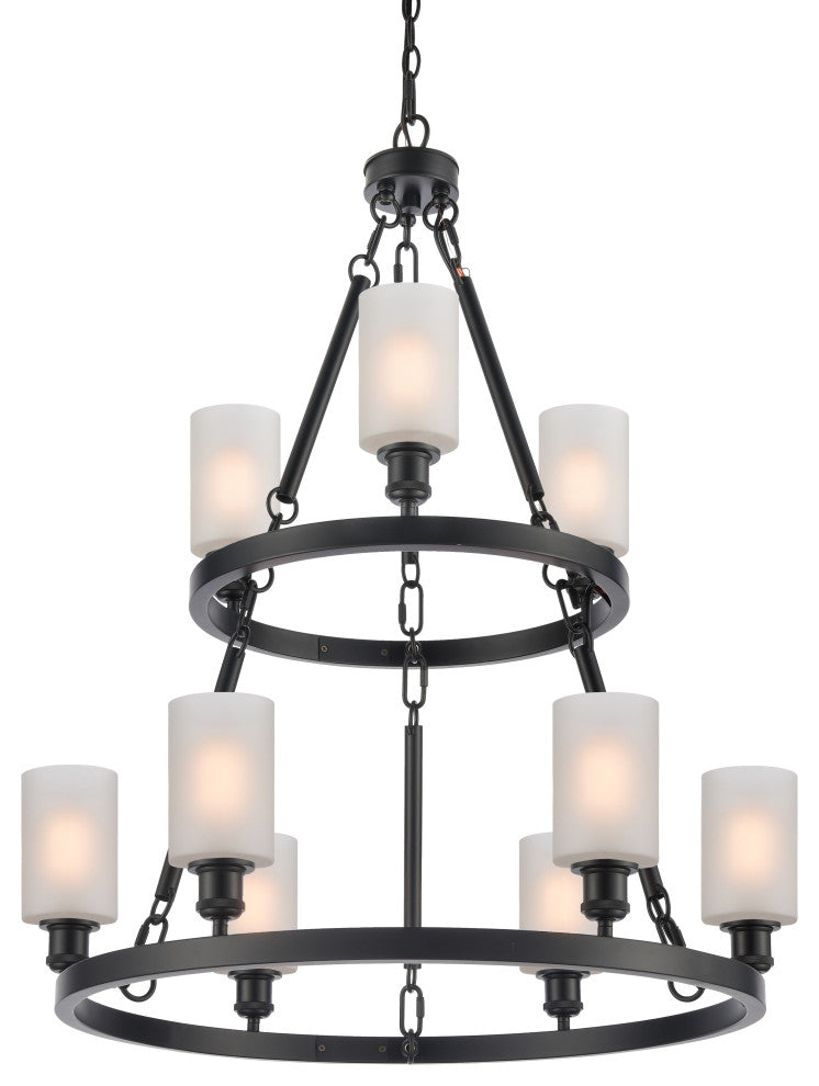 INNOVATIONS LIGHTING 8203-BK-G801-LED Saloon 9 Light 39 inch Chandelier