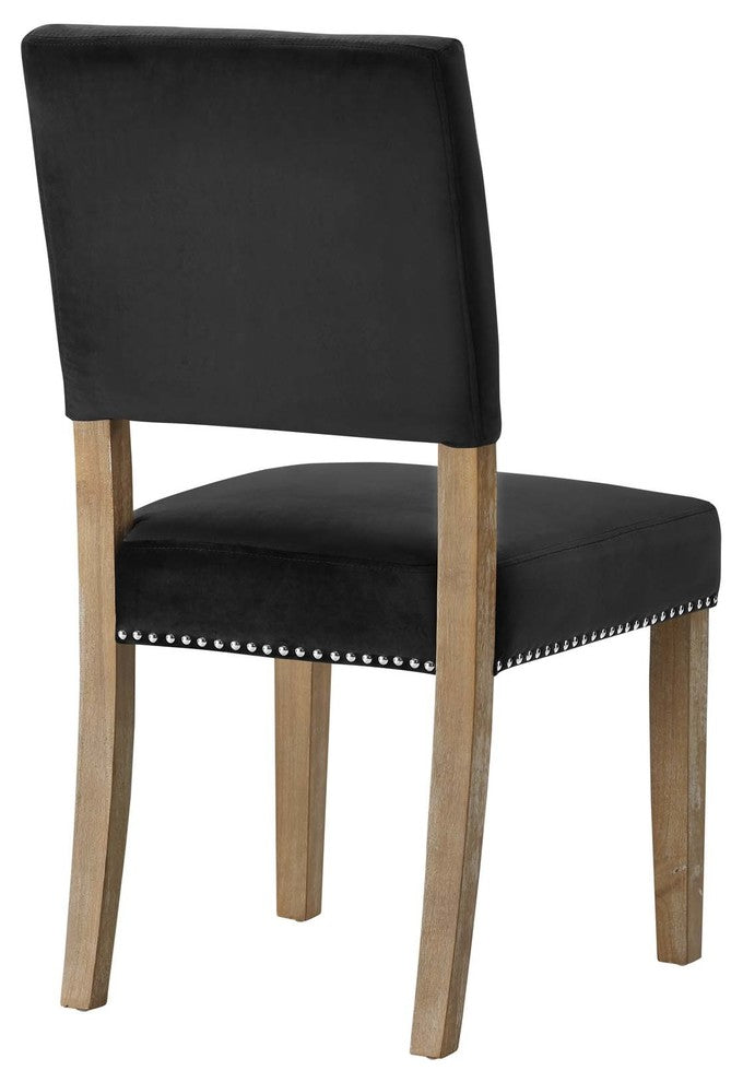Oblige Dining Chair Wood Set of 4, Black