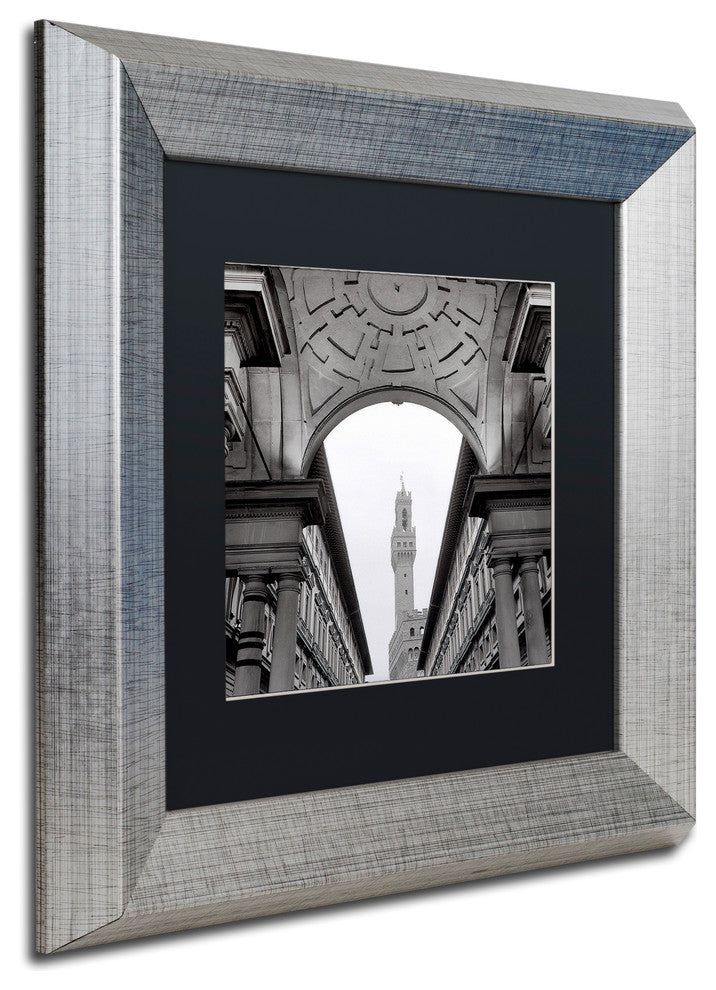 Alan Blaustein 'Firenze II' Art, Silver Frame, Black Mat, 11x11