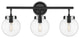 Innovations 351-3W-BK-CL-LED Span 3 Light 24.875" Bath Vanity Light, Matte Black