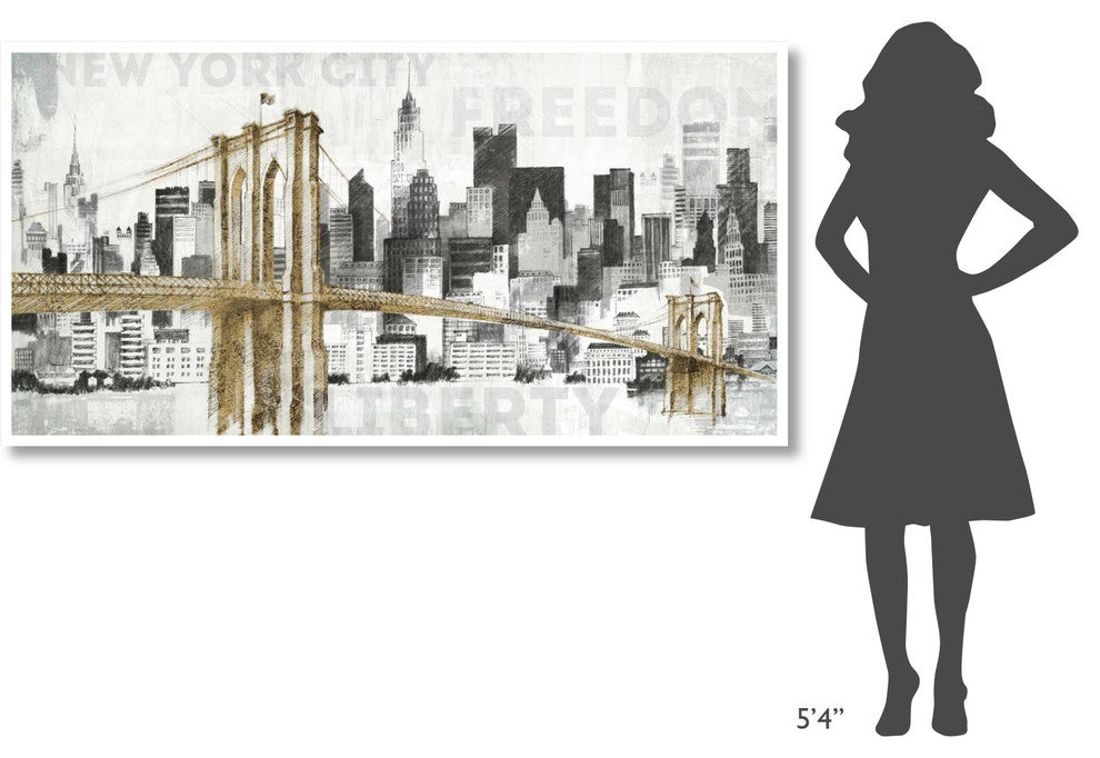 "New York Skyline I" Digital Paper Print by Avery Tillmon, 74"x38"