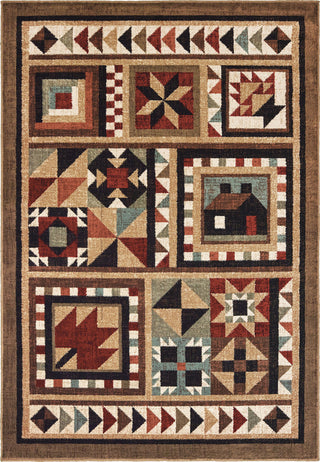 Oriental Weavers Woodlands Brown/Multi Southwest/Lodge Indoor Area Rug3'10"X5'5"